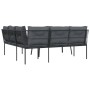 Garden sofa with black steel frame and textilene cushions by , Garden sets - Ref: Foro24-3283749, Price: 415,66 €, Discount: %