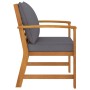 Garden chairs with dark gray cushions 2 pcs solid acacia wood by vidaXL, Garden chairs - Ref: Foro24-311832, Price: 169,99 €,...