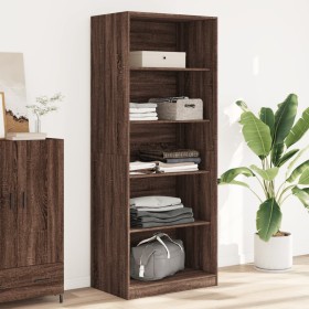 Engineered wood wardrobe in brown oak color, 80x50x200 cm. by , Wardrobes - Ref: Foro24-3307726, Price: 178,99 €, Discount: %