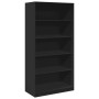 Armario de madera contrachapada negro 100x50x200 cm de , Armarios roperos - Ref: Foro24-3307730, Precio: 208,65 €, Descuento: %