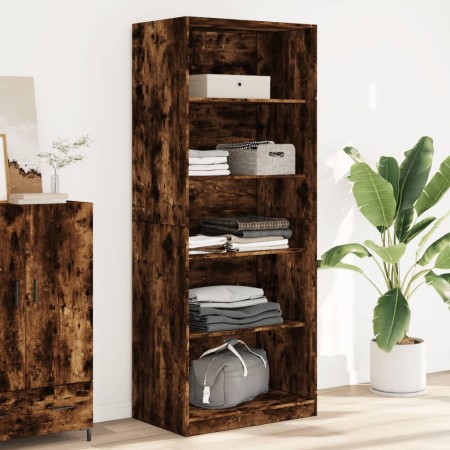 Engineered wood wardrobe in smoked oak color, 80x50x200 cm by , Wardrobes - Ref: Foro24-3307724, Price: 175,99 €, Discount: %