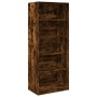 Engineered wood wardrobe in smoked oak color, 80x50x200 cm by , Wardrobes - Ref: Foro24-3307724, Price: 174,55 €, Discount: %