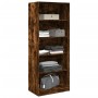 Engineered wood wardrobe in smoked oak color, 80x50x200 cm by , Wardrobes - Ref: Foro24-3307724, Price: 174,55 €, Discount: %