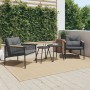 Garden furniture set with cushions 4 pieces black steel by , Garden sets - Ref: Foro24-4009302, Price: 279,96 €, Discount: %