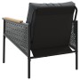 Garden furniture set with cushions 4 pieces black steel by , Garden sets - Ref: Foro24-4009302, Price: 279,96 €, Discount: %