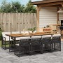 9-piece garden dining set with black synthetic rattan cushions by , Garden sets - Ref: Foro24-3210747, Price: 654,26 €, Disco...