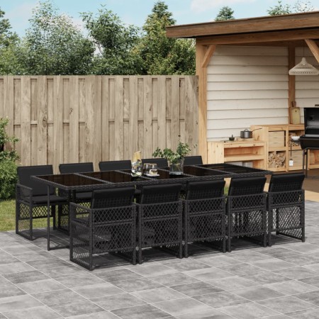 11-piece garden dining set with black synthetic rattan cushions by , Garden sets - Ref: Foro24-3210751, Price: 797,64 €, Disc...