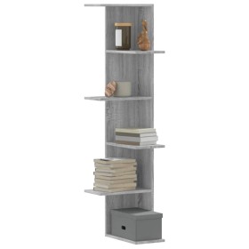 Corner wall shelf in Sonoma grey wood 36.5x36.5x140 cm by , Shelves and shelves - Ref: Foro24-852632, Price: 56,99 €, Discoun...