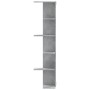 Corner wall shelf in gray concrete and wood, 36.5x36.5x140 cm. by , Shelves and shelves - Ref: Foro24-852630, Price: 60,96 €,...