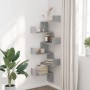 Corner wall shelf, gray wood concrete 45x45x147cm by , Shelves and shelves - Ref: Foro24-852639, Price: 55,18 €, Discount: %