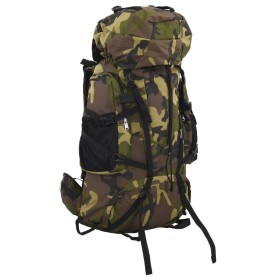 Wander-Rucksack aus grünem Camouflage-Oxford-Stoff, 80 l. von , Rucksäcke - Ref: Foro24-4009969, Preis: 71,99 €, Rabatt: %