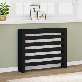 Engineered wood radiator cover in black, 104x20x82 cm. by , Accessories for heating radiators - Ref: Foro24-852691, Price: 67...