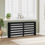 Engineered wood radiator cover in black, 175x20x82 cm by , Accessories for heating radiators - Ref: Foro24-852709, Price: 80,...