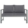 Garden bench 120 cm dark gray cushions solid acacia wood by vidaXL, garden benches - Ref: Foro24-311826, Price: 173,99 €, Dis...