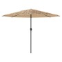 Garden umbrella with LED lights, brown steel pole, 324x324x247 cm. by , Umbrellas - Ref: Foro24-4005122, Price: 137,04 €, Dis...