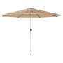 Garden umbrella with LED lights, brown steel pole, 324x324x247 cm. by , Umbrellas - Ref: Foro24-4005122, Price: 137,04 €, Dis...