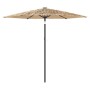 Garden umbrella with LED lights, brown steel pole, 268x268x226 cm. by , Umbrellas - Ref: Foro24-4005120, Price: 112,40 €, Dis...