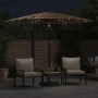 Garden umbrella with LED lights, brown steel pole, 268x268x226 cm. by , Umbrellas - Ref: Foro24-4005120, Price: 112,40 €, Dis...