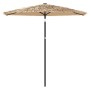 Garden umbrella with LED lights, brown steel pole, 268x268x226 cm. by , Umbrellas - Ref: Foro24-4005120, Price: 112,40 €, Dis...