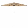 Garden umbrella with LED lights, brown steel pole, 268x268x226 cm. by , Umbrellas - Ref: Foro24-4005120, Price: 112,40 €, Dis...