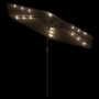 Garden umbrella with LED lights, brown steel pole, 268x268x226 cm. by , Umbrellas - Ref: Foro24-4005120, Price: 112,40 €, Dis...