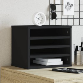 Wooden engineering desktop organizer in black, 36x26x29.5 cm by , Classification and organization - Ref: Foro24-848046, Price...