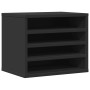 Organizador escritorio madera ingeniería negro 36x26x29,5 cm de , Clasificación y organización - Ref: Foro24-848046, Precio: ...