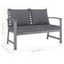 Garden bench 120 cm dark gray cushions solid acacia wood by vidaXL, garden benches - Ref: Foro24-311826, Price: 173,99 €, Dis...