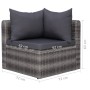 9-piece garden furniture set and gray synthetic rattan cushions by vidaXL, Garden sets - Ref: Foro24-3059495, Price: 828,81 €...