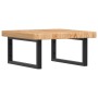 Wall-mounted steel and solid oak wood sink shelf by , bathroom vanities - Ref: Foro24-3302409, Price: 86,76 €, Discount: %