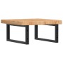 Wall-mounted steel and solid oak wood sink shelf by , bathroom vanities - Ref: Foro24-3302409, Price: 86,76 €, Discount: %