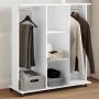 Engineered wood white rolling cabinet 102x38x110 cm by , Clothing and closet storage - Ref: Foro24-848031, Price: 123,38 €, D...