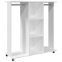 Engineered wood white rolling cabinet 102x38x110 cm by , Clothing and closet storage - Ref: Foro24-848031, Price: 123,38 €, D...