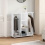 Engineered wood white rolling cabinet 102x38x110 cm by , Clothing and closet storage - Ref: Foro24-848031, Price: 123,38 €, D...