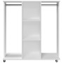 Engineered wood white rolling cabinet 102x38x110 cm by , Clothing and closet storage - Ref: Foro24-848031, Price: 123,38 €, D...