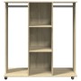 Engineered wood rolling cabinet in Sonoma oak, 102x38x110 cm. by , Clothing and closet storage - Ref: Foro24-848033, Price: 1...