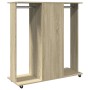 Engineered wood rolling cabinet in Sonoma oak, 102x38x110 cm. by , Clothing and closet storage - Ref: Foro24-848033, Price: 1...