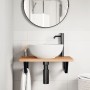 Wall-mounted sink shelf made of steel and solid beech wood by , bathroom vanities - Ref: Foro24-3302371, Price: 65,99 €, Disc...