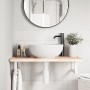 Wall-mounted sink shelf made of steel and solid beech wood by , bathroom vanities - Ref: Foro24-3302352, Price: 75,54 €, Disc...