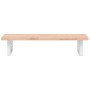 Wall-mounted sink shelf made of steel and solid beech wood by , bathroom vanities - Ref: Foro24-3302352, Price: 75,54 €, Disc...