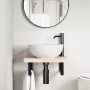 Wall-mounted sink shelf made of steel and solid beech wood by , bathroom vanities - Ref: Foro24-3302325, Price: 62,40 €, Disc...