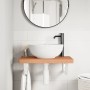 Wall-mounted sink shelf made of steel and solid beech wood by , bathroom vanities - Ref: Foro24-3302378, Price: 87,48 €, Disc...