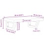 Wall-mounted sink shelf made of steel and solid beech wood by , bathroom vanities - Ref: Foro24-3302378, Price: 87,48 €, Disc...