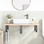 Wall-mounted sink shelf made of steel and solid beech wood by , bathroom vanities - Ref: Foro24-3302437, Price: 138,97 €, Dis...