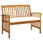 Garden bench with cushions 119 cm solid acacia wood by vidaXL, garden benches - Ref: Foro24-312132, Price: 132,14 €, Discount: %