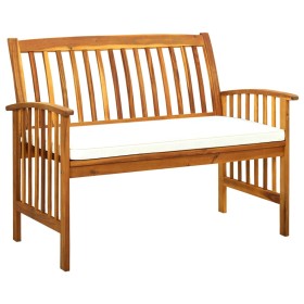 Garden bench with cushions 119 cm solid acacia wood by vidaXL, garden benches - Ref: Foro24-312132, Price: 130,99 €, Discount: %