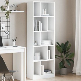 Engineered wood white shelf 57x28.5x174 cm by , Bookcases and shelves - Ref: Foro24-847989, Price: 91,99 €, Discount: %