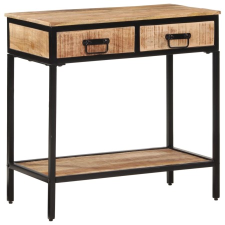 Solid rough mango wood console table 70x35x70 cm by , Side tables - Ref: Foro24-374076, Price: 125,99 €, Discount: %