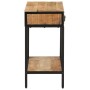 Solid rough mango wood console table 70x35x70 cm by , Side tables - Ref: Foro24-374076, Price: 125,99 €, Discount: %