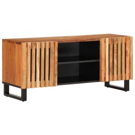 Massives TV-Möbel aus Akazienholz 105x34x46 cm von , CD- und DVD-Speicher - Ref: Foro24-377437, Preis: 133,99 €, Rabatt: %